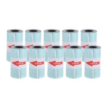 Imagem de StartBox Kit 10 Bobina Etiqueta Térmica Adesiva 50x50mm QUADRADO 5x5cm Compatível Com Impressoras Térmicas (1 Coluna) Rolo 72 Etiquetas cada Rolo