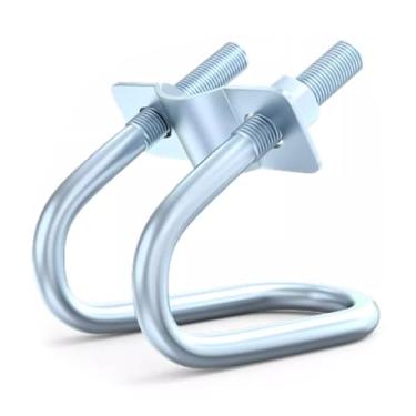 Imagem de Braçadeira de tubo transversal de parafuso duplo em U, material galvanizado para tubo OD de 1/5.1 cm x 1/5.1 cm (20 x 20 mm) conector de andaime de estufa