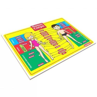 Imagem de quebra cabeça encaixe corpo humano nosso corpo esquema corporal brinqu