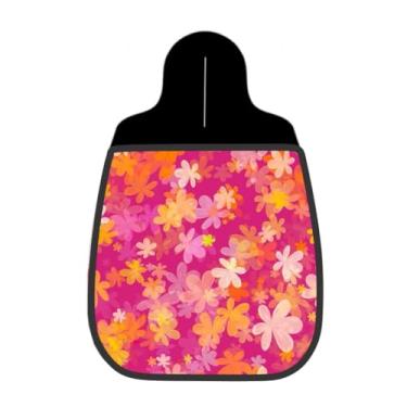 Imagem de Lixeira De Carro Organizador Lixinhocar Flores Laranja Rosa Quente