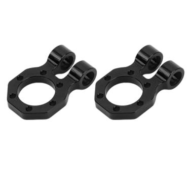 Imagem de Generic Gancho de Reboque de Esteira Rolante RC, Ganchos de Guincho de Liga de Alumínio à Prova de Ferrugem 2 Peças Fáceis de Instalar para Esteira Rolante 1/10 RC (Preto)