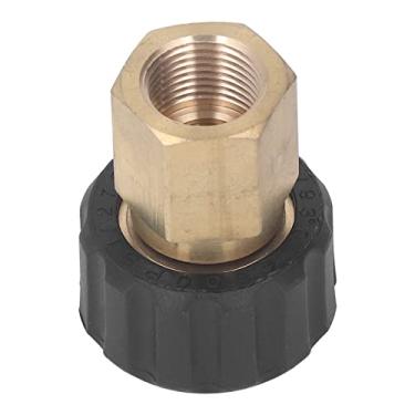 Imagem de Adaptador de lavadora de pressão Conector de mangueira de pistola 5000PSI Kit de encaixe de latão de alto desempenho para lavadoras de pressão elétricas Acessórios de peças de (Fêmea G3/8 a Fêmea M22