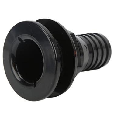 Imagem de Zhjvihx Através do Conector Mangueira do Casco, Barcos Através Casco, ABS Reto à Prova de Desgaste para Fuzileiros Navais (Preto)
