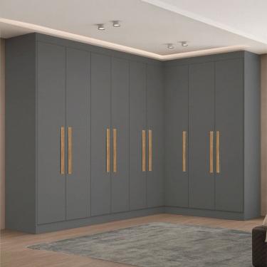 Imagem de Guarda-Roupa Modulado German 9 Portas 2 Gavetas Onix - Maxel