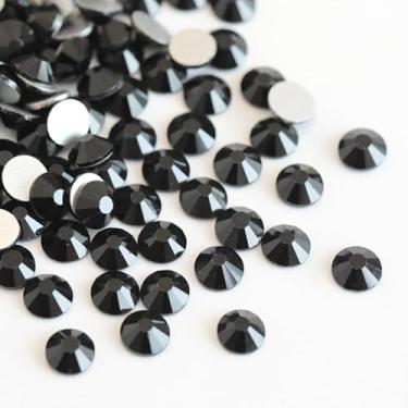 Imagem de 1500 peças de strass de 1,5 mm para arte de unhas, cola brilhante em pedras preciosas para capa de telefone DIY, fabricação de joias, artesanato - mistura de várias cores (preto)