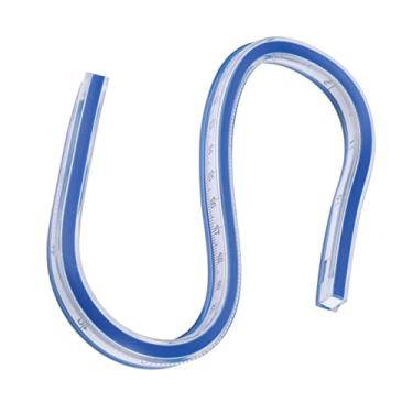 Imagem de GLOGLOW Régua de Curva Flexível, Ferramenta de Desenho de Plástico, Versátil para Engenharia, Artesanato e Desenho, Comprimento de 30 Cm para Medições Precisas (30cm/11,8 pol.)