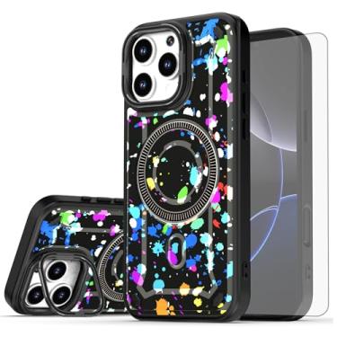 Imagem de Asuwish Capa de celular para iPhone 16 Pro Max 6,9 polegadas magnética com protetor de tela e suporte rígido híbrido de carregamento sem fio pintado i Phone16 16Pro i16 ProMax 16ProMax feminino