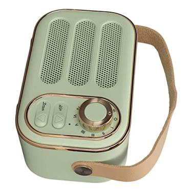 Imagem de ZJchao Alto-falante Retro Sem Fio Alto-falante Estéreo de Alta Fidelidade Portátil Com Carregamento Usb para Viagens Em Casa Atividades Ao Ar Livre Eletrônicos Plásticos (Verde)