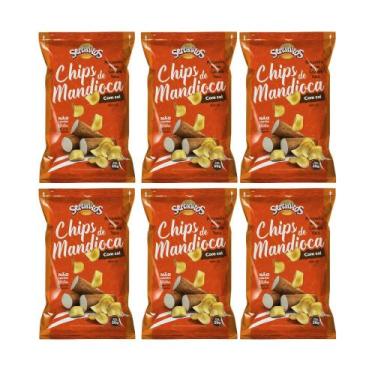 Imagem de Mandioca Chips com Sal Sertanitos Crocante 50g - 6 Pacotes