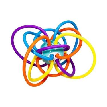 Imagem de Bola De Treinamento Para Bebês Com Pegador, Chocalho E Mordedor, Em Ma