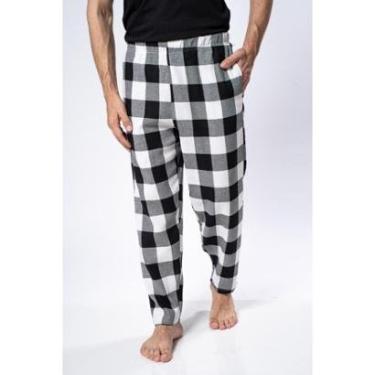 Imagem de Calça De Pijama Xadrez De Flanela Masculina-Masculino