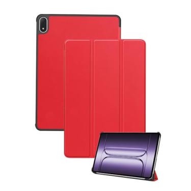 Imagem de Capa para tablet OnePlus Pad 2 Pro de 13,2 polegadas, capa protetora de couro PU com suporte de três dobras para tablet OnePlus de 13,2 polegadas, resistente a arranhões, despertar/hibernar