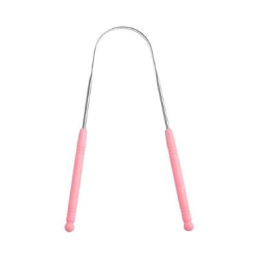 Imagem de Limpador De Língua Reutilizável Em Aço Inoxidável Com Pegada Confortáv