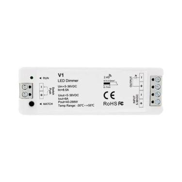 Imagem de Dimmer LED Sem Fio Com Controle Remoto Touch 2.4G RF 8A 12V 24V 36V 5V