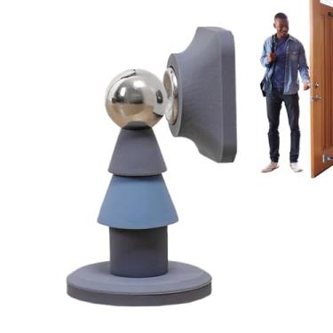 Imagem de Batente magnético de porta - Ferragens macias silenciosas anticolisão - Suporte de parede magnético, para azulejo de metal, mármore, , vidro, quarto, sala de estar, cozinha, banheiro