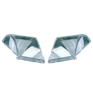 Imagem de Tampas de luz compatível com nissan navara d40 2005-2014 tampa do farol do carro abajur lâmpada lente de vidro caso farol escudo(Left and Right)