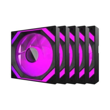 Imagem de Ventilador De Gabinete RGB 120mm Aigo AIR12 4 Pinos PWM 3 Pinos 5V Esp