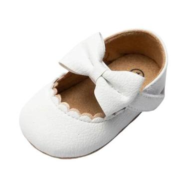 Imagem de Sapatos De Festa Para Bebês Meninas Com Laço, Sola De Borracha Antider