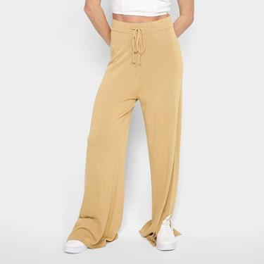 Imagem de Calça Pantalona Dzarm Fenda Feminina-Feminino