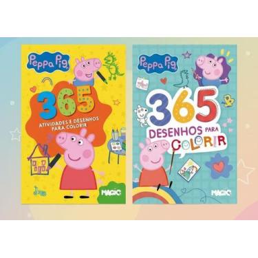 Imagem de Kit 365 - 2 Livros Peppa Pig Atividades e Desenhos Para Colorir - MAGI
