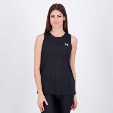 Imagem de Regata Under Armour Tech Tank Solid Basic Feminina Preta, G