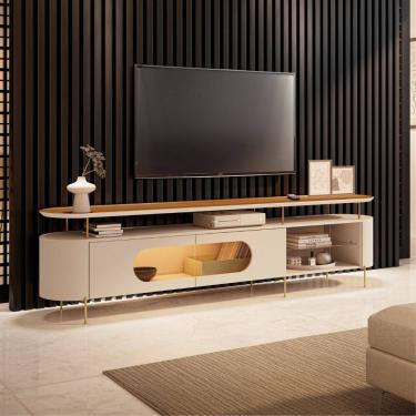 Imagem de Rack para TV ate 85 Polegadas com LED 2 Portas Aria HB Moveis