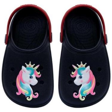 Imagem de Sandália Babuche Infantil Menina Unicórnio Leve Macio 12.37-Feminino