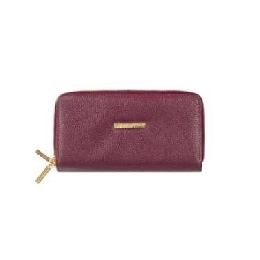 Imagem de Carteira feminina grande de couro liso Tinna-Feminino