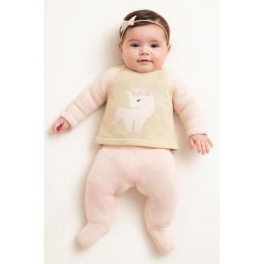 Imagem de Conjunto Bebê Saída Maternidade manta Unicórnio - Estylo Baby, Rosa, P