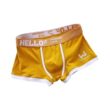 Imagem de Cuecas Boxer Masculinas De Algodão 2024 Confortáveis, Respiráveis, Com