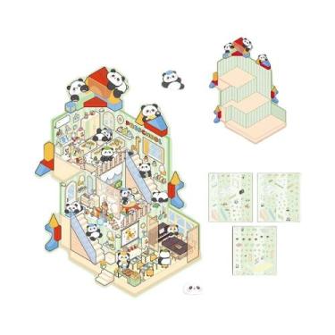 Imagem de Adesivos 3D DIY De Paisagens Em Tamanho Plus, Cenário De Cabana De Bol