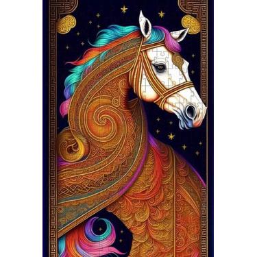 Imagem de Quebra-Cabeça IA Magia do Cavalo Colorido 300 peças - Coleção TEA e Am