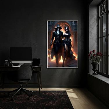 Imagem de Quadro Decorativo Exu e Pomba Gira Entidades - 70x50cm