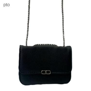 Imagem de Bolsa Feminina Mini Transversal Porta Celular com Alça de Corrente e T