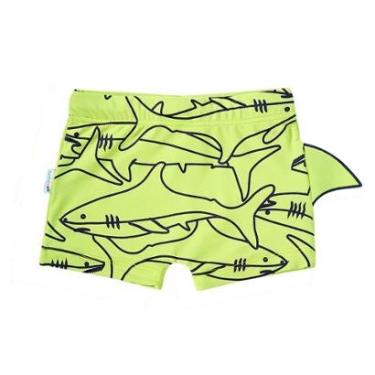 Imagem de Sunga Boxer Infantil Proteção UV Shark Verde Neon Tip Top-Masculino