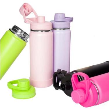 Imagem de Garrafa Squeeze 1 Litro de Aço Inox Térmica Alça Tampa - XLS