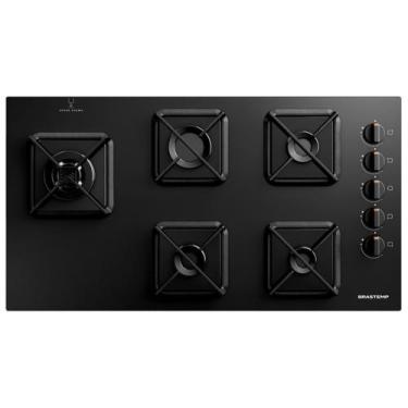 Imagem de Cooktop Brastemp 5 Bocas a Gás, Grades de Ferro Fundido e Super Chama 