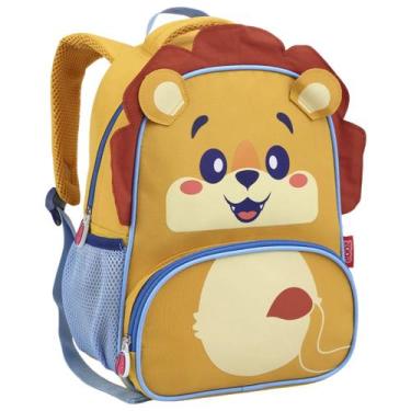Imagem de Mochila de Costas Pequena Escola Creche Infantil Menino 0 A 4 Anos Leã