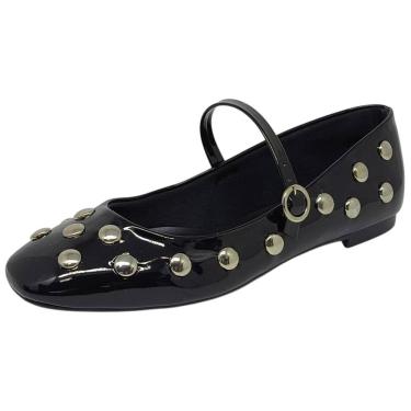 Imagem de Sapatilha Feminina Elegante Conforto Pins Verniz Chic Cacci