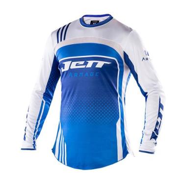 Imagem de Camisa Motocross Infantil Jett Armage, Azul, Branco, 4