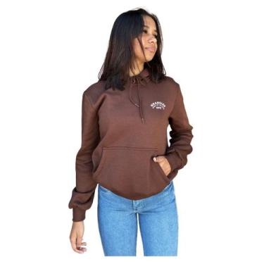 Imagem de Moletom Feminino Com Capuz Original Wrangler Ref:41328 Cor:MarromTaman