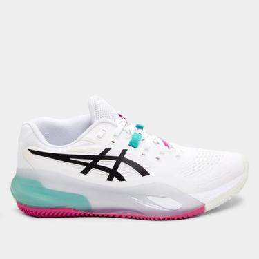 Imagem de Tênis Asics Gel Resolution X Saibro Masculino, Branco, Verde, 43