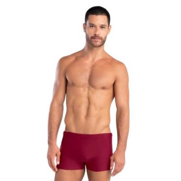 Imagem de Sunga Boxer Praia Mash Plus Size Listra Lateral Resistente, Vermelho, 