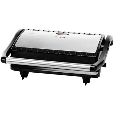 Imagem de Sanduicheira e Grill Elétrica 800W Lanches Dupla Antiaderente Grelhado