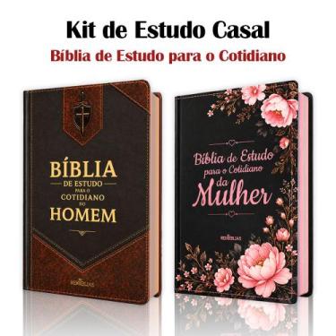 Imagem de Kit Casal - Bíblia de Estudo para o Cotidiano  NVAA - João Ferreira de