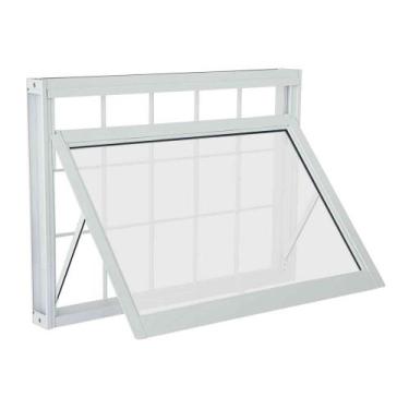 Imagem de Janela Maxim-Ar Grade Quadriculada em Aço 60 x 80 x 8 cm 1 Folha Prati