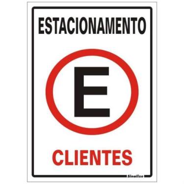 Imagem de Placa de Poliestireno Autoadesiva 20x30cm Estacionamento Cliente 250 A