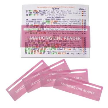 Imagem de Cartas Leitoras de Linhas para Mahjong CANTONG 15,5 x 5 cm - 4 Unidade