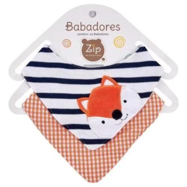 Imagem de Babador Bandana Raposa Fuba (2 unidades) - Zip - Zip Cuidar com Carinh