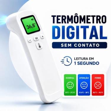 Imagem de Termômetro Digital Infravermelho Sem Contato Testa Corpo Bebê Adulto L